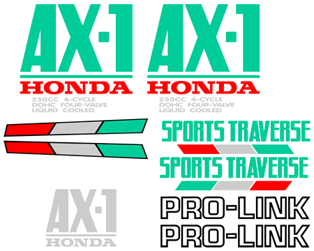 High Quality Sticker Honda AX-1 250 1991 Decal Set